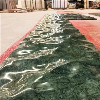 Forest Green Marble Water Ripple Floor, 3D Wall Decor Panels