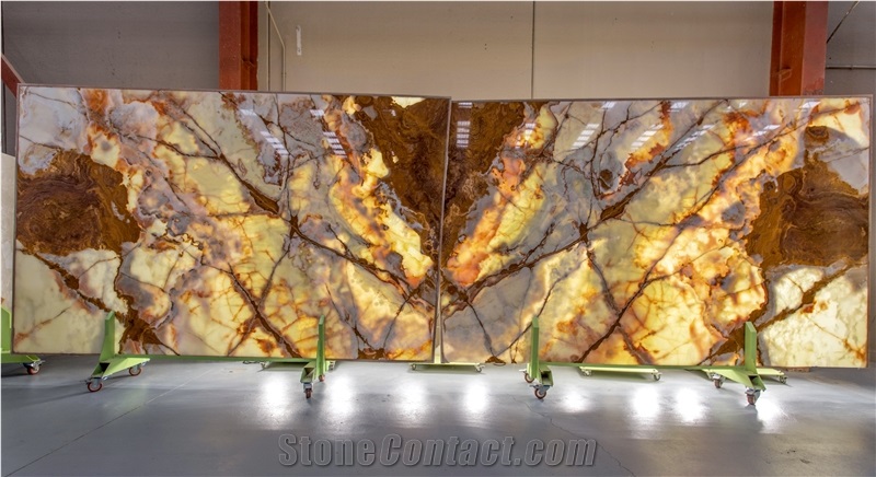 Light Green Onyx Slabs