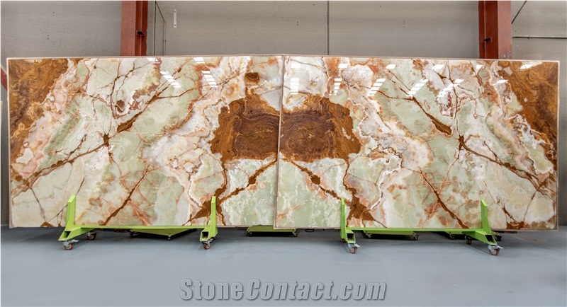 Light Green Onyx Slabs