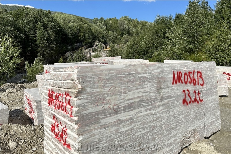 Norwegian Rose Marble Fauske Quarry