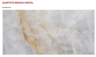 Branco Cristal Quartzite Slabs Polished