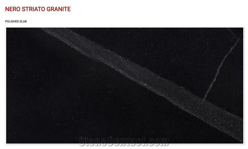 Nero Striato Granite Polished Slabs