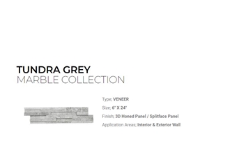 Tundra Grey Marble Bamboo Plank Veneer-Splitface Ledger