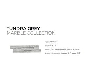 Tundra Grey Marble Bamboo Plank Veneer-Splitface Ledger