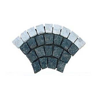 Black Basalt Paver Stone Fan Shape Paving Stone
