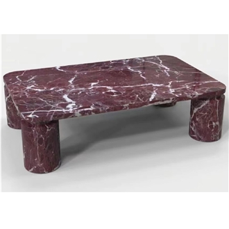 Customized Panda White Marble Round Table