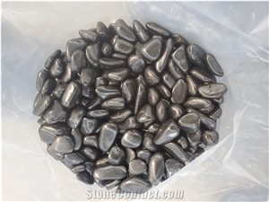 Garden  High Polished Black River Stone Pebble Stone