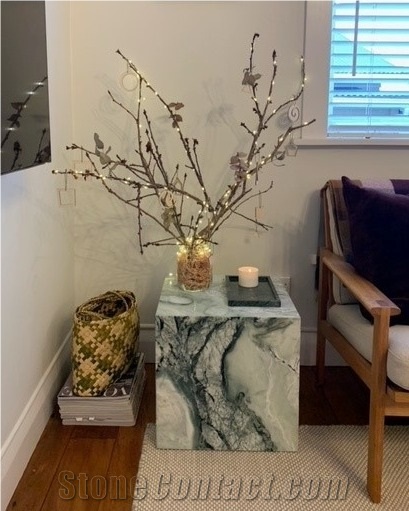 Green Marble Side Table