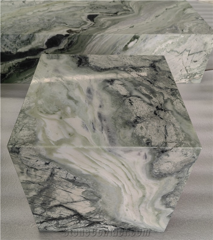 Green Marble Side Table