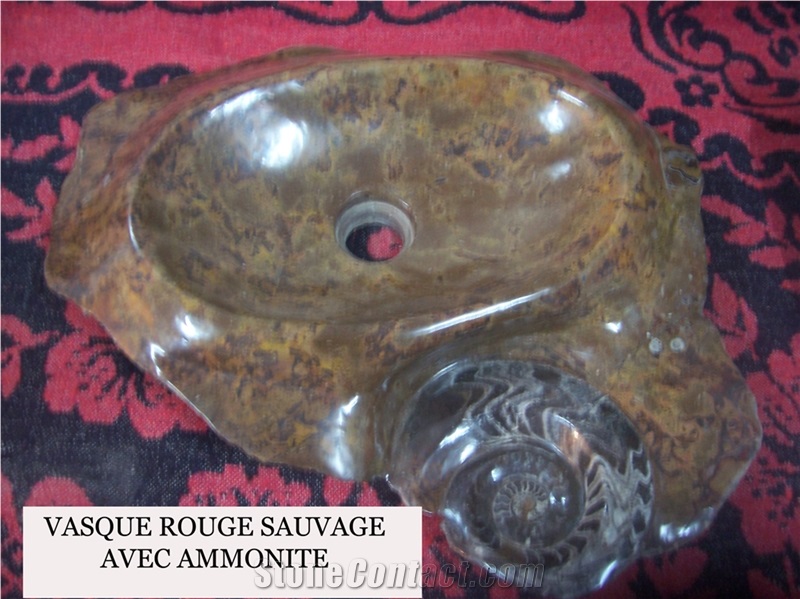 Fossil Brown Marble Sinks