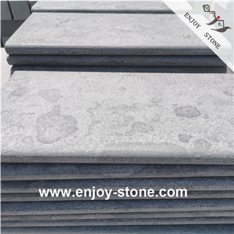 Flamed Blue Limestone Bullnose Pool Pavers