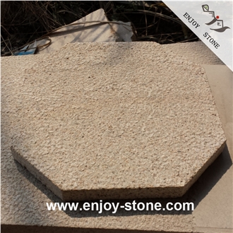 Flamed G682 Yellow Rusty Granite Octagon Paving Stone