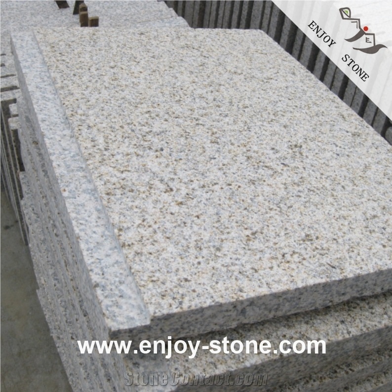 G682 Yellow Rusty Granite Bush Hammered Stone Stair