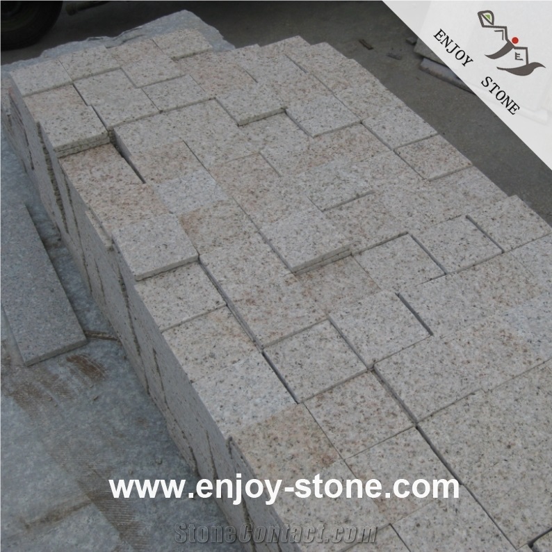 G682 Yellow Rusty Granite Square Paving Stone