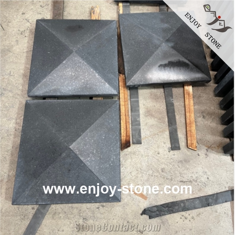 G684 Black Pearl Granite Gate Post Caps