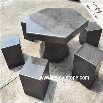 Polished Andesite Garden Table Set