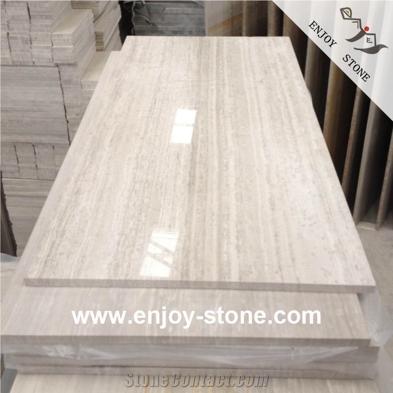 Wood Grain Yello Marble Floor Tiles