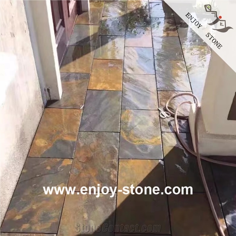 Yellow Rustic Slate Tiles