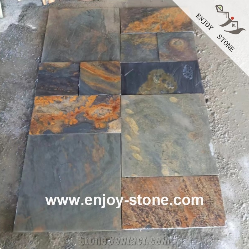 Yellow Rustic Slate Tiles
