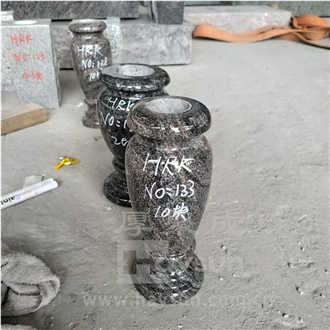 Different Colors Granite Turned Round Monumental Vase