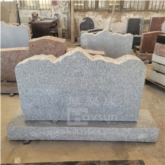 Multicolor Red Granite Rustic Western Wedges Monument