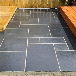 Black Arena Limestone French Pattern