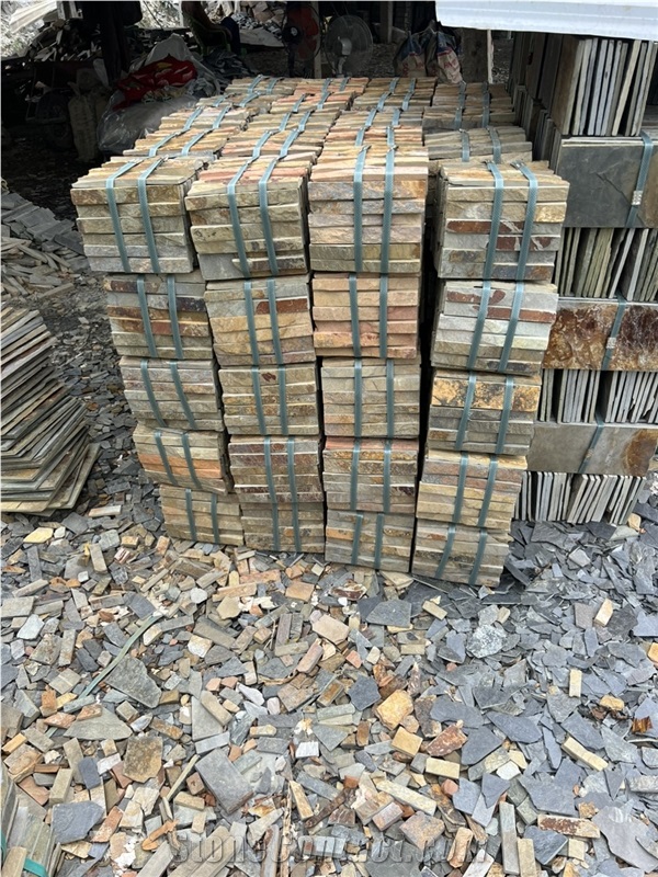 Ripple Finishing Grey Slate Wall Cladding Panels