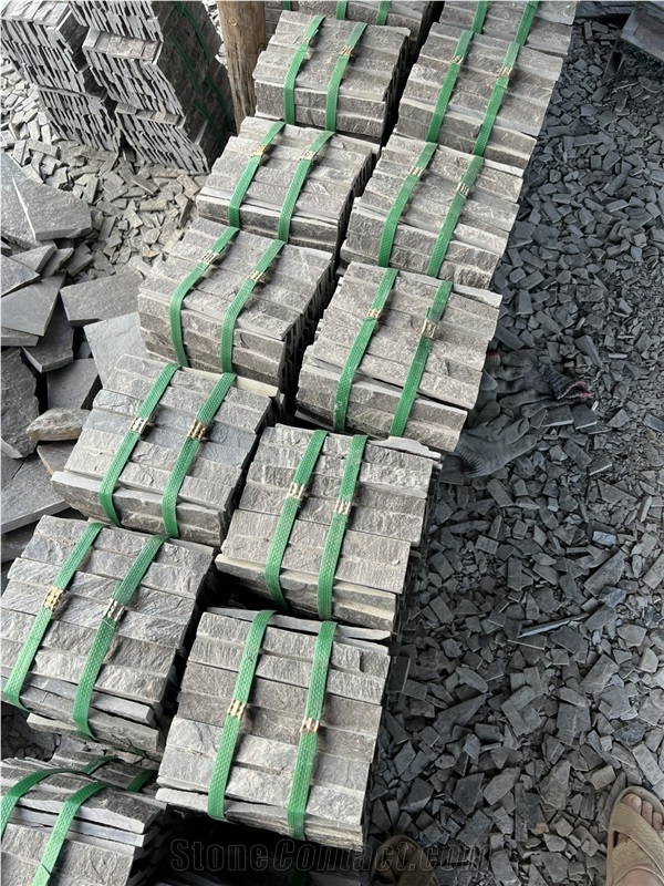 Ripple Finishing Grey Slate Wall Cladding Panels