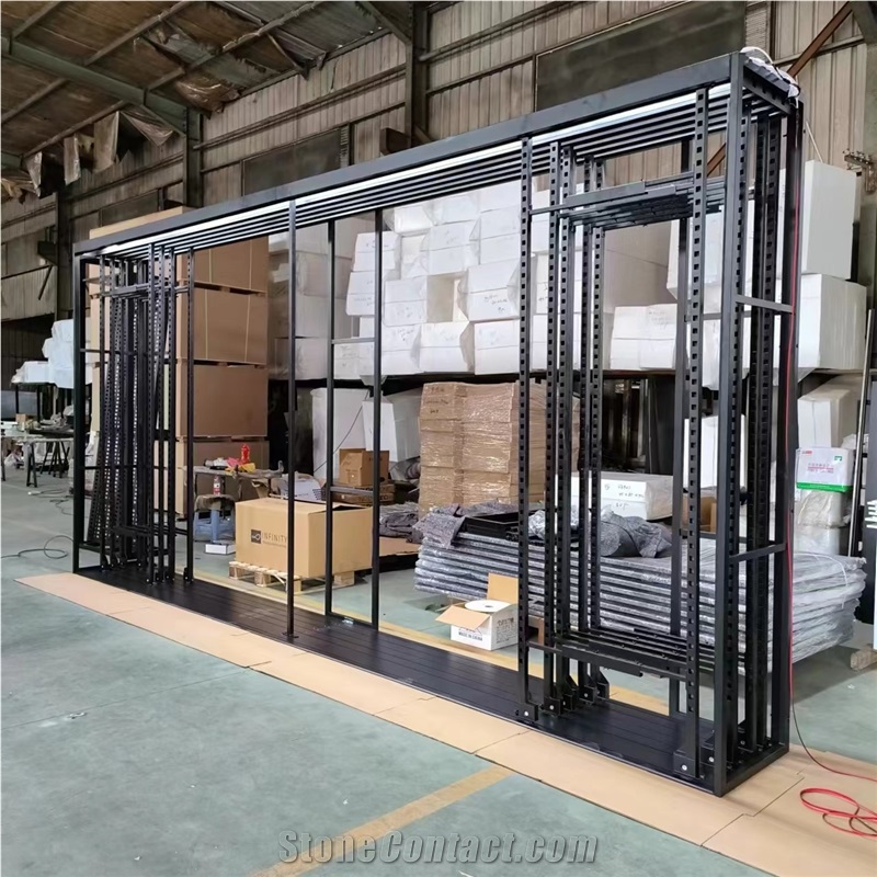 SG601 Stone Display Shelf In Showroom And Exhibition Booth