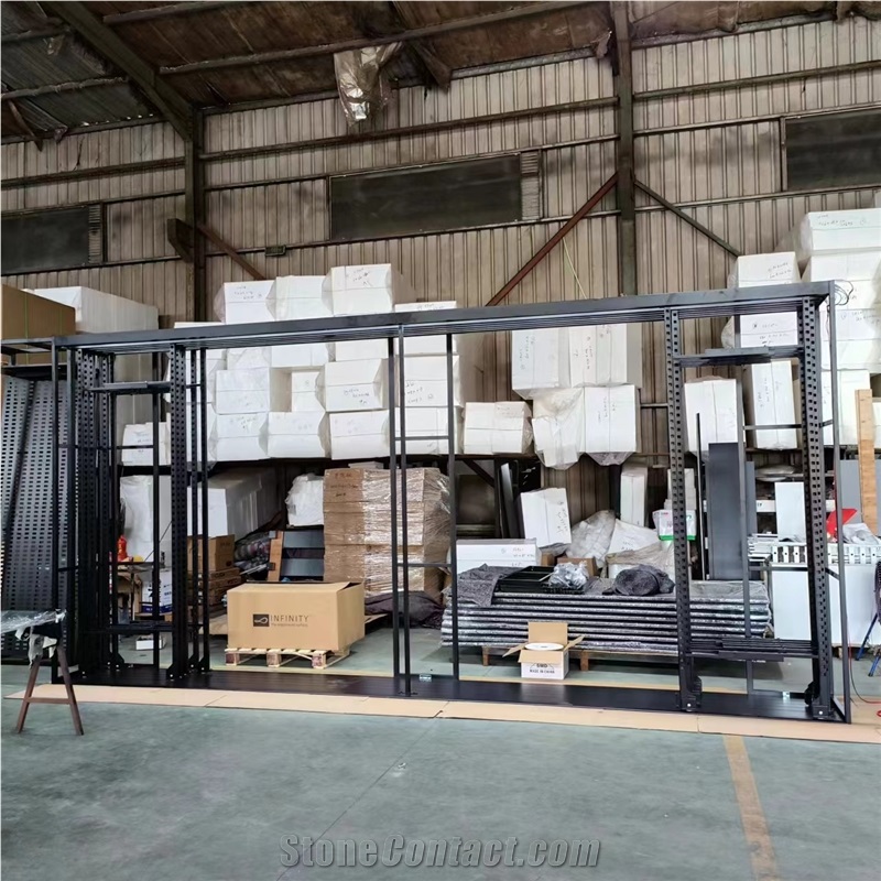 SG601 Stone Display Shelf In Showroom And Exhibition Booth