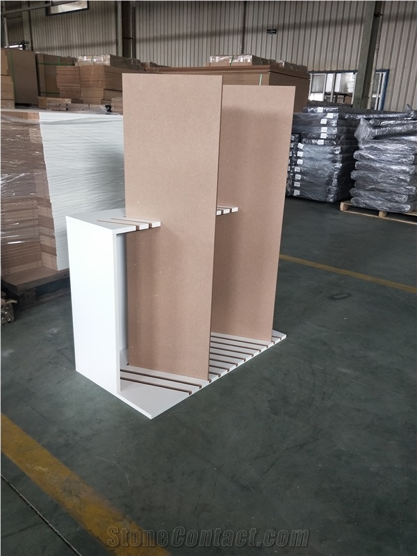 WE553 -- MDF Floor Tile Showroom Display Stand Rack