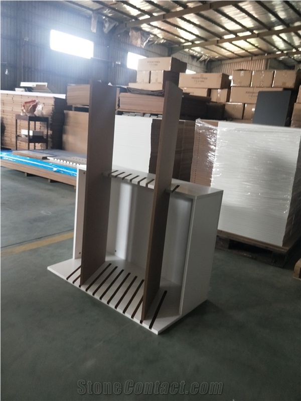 WE553 -- MDF Floor Tile Showroom Display Stand Rack