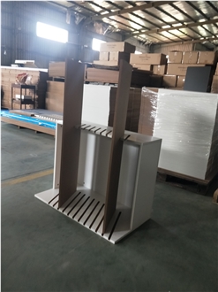 WE553 -- MDF Floor Tile Showroom Display Stand Rack