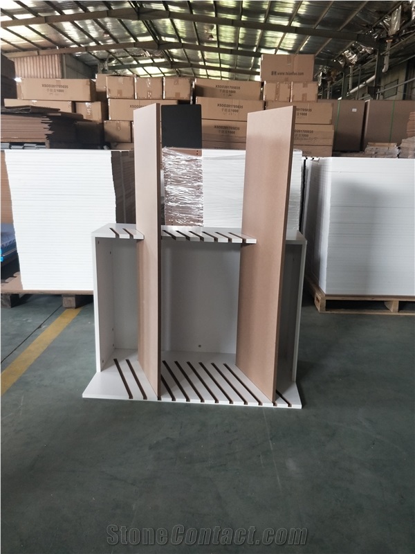 WE553 -- MDF Floor Tile Showroom Display Stand Rack