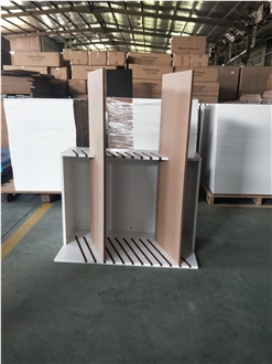 WE553 -- MDF Floor Tile Showroom Display Stand Rack