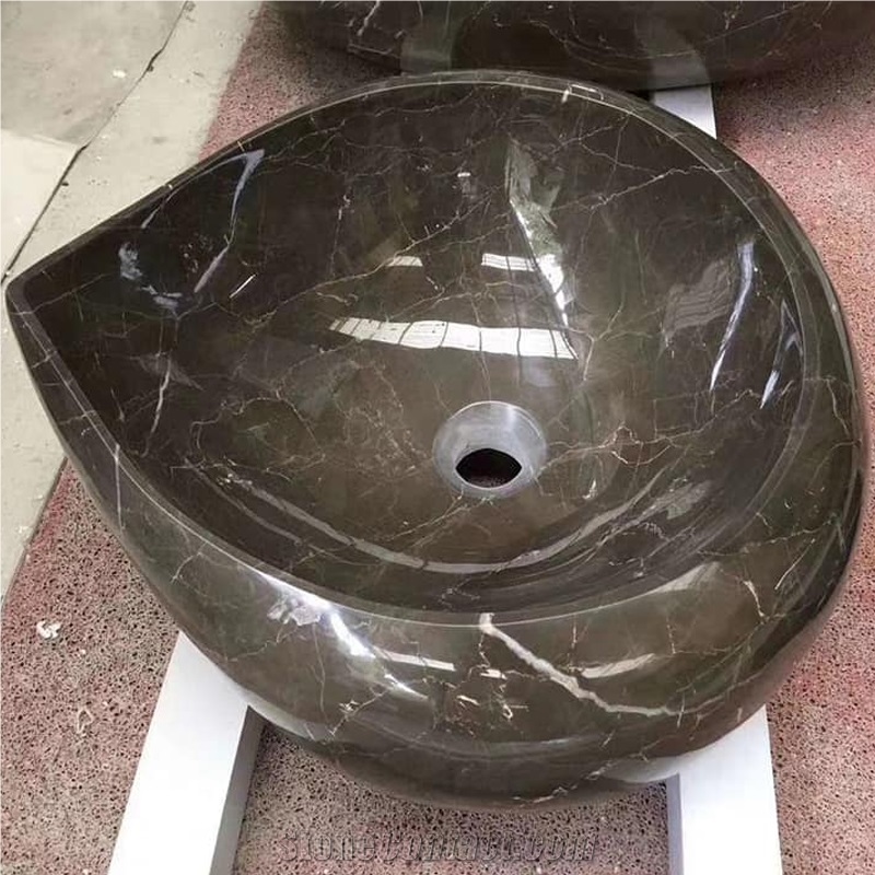 Coffee Mousse Marble Wash Basin