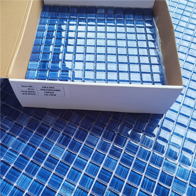 3D Iridescent Glass Mosaic Tiles Swimming Pool Bathroom Wall