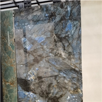 Artificial Blue Bahia Glazed Sintered Stone Wall Backgroud