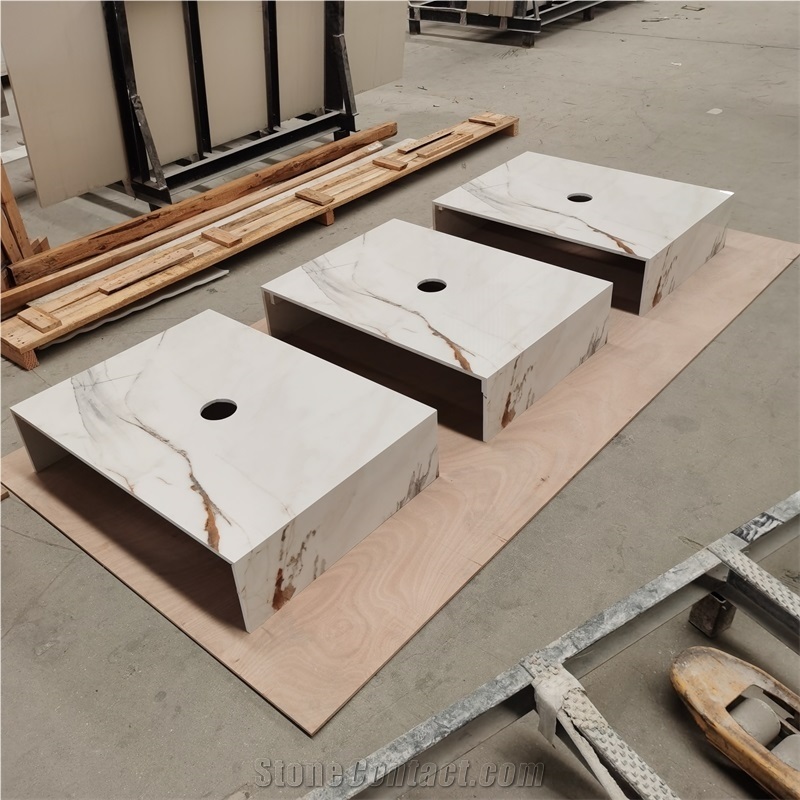 Artificial Sintered Stone Bathroom Vanity Tops