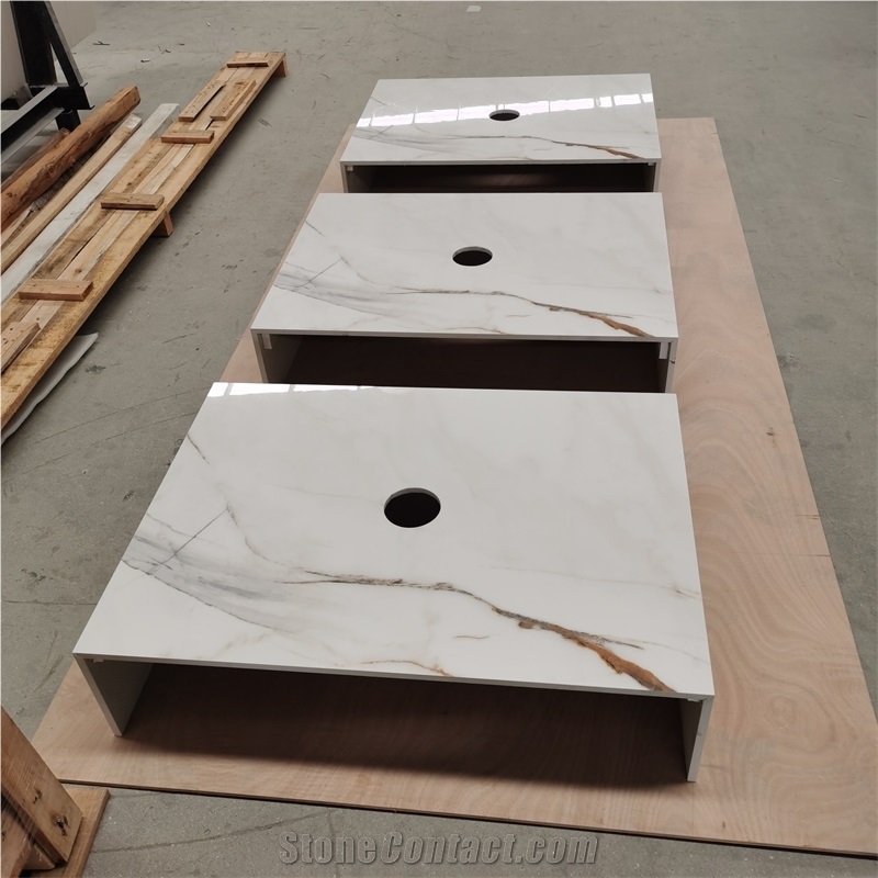 Artificial Sintered Stone Bathroom Vanity Tops