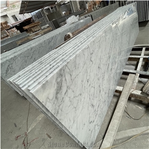 Bianco Cararra White Marble Kitchen Countertops