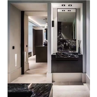 Cosmic Black Granite Slabs Luxury Wall Cladding Panel