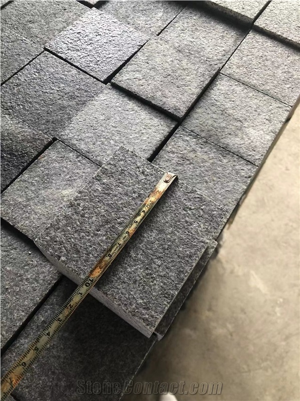 G654 Dark Gray Granite Cubic Paving Stone And Tiles