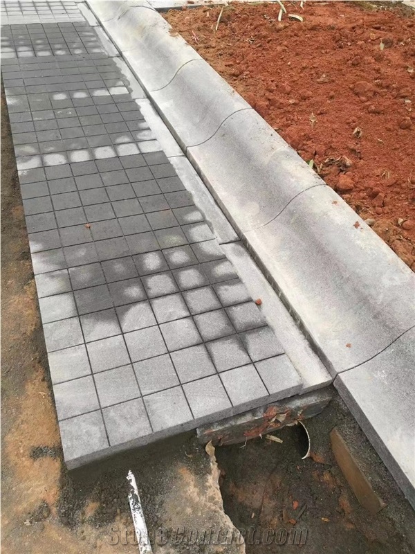 G654 Dark Gray Granite Cubic Paving Stone And Tiles