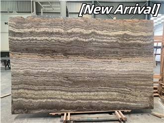 Iran Silver Grey Travertine Slabs Vein-Cut,Cross Vein Cut