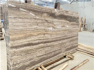 Iran Silver Grey Travertine Slabs Vein-Cut,Cross Vein Cut