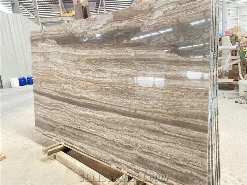 Iran Silver Grey Travertine Slabs Vein-Cut,Cross Vein Cut