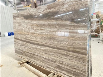Iran Silver Grey Travertine Slabs Vein-Cut,Cross Vein Cut