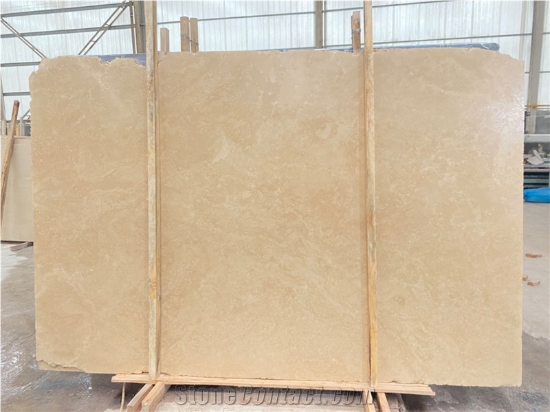 Polished Beige Travertine Slabs