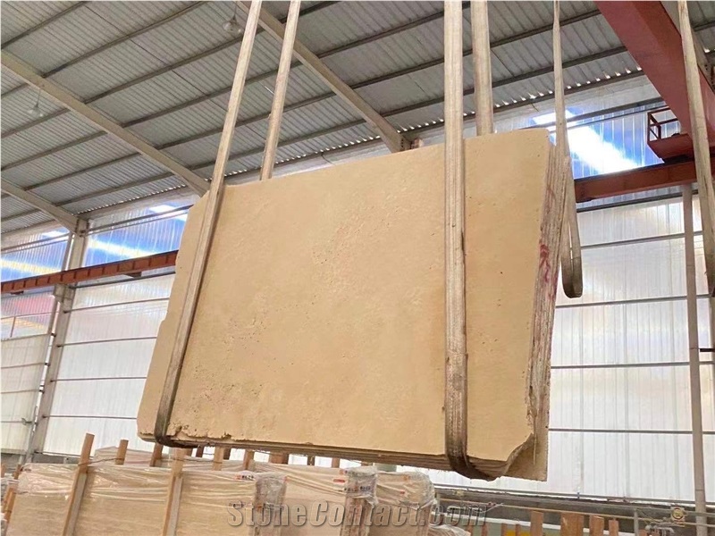Polished Beige Travertine Slabs